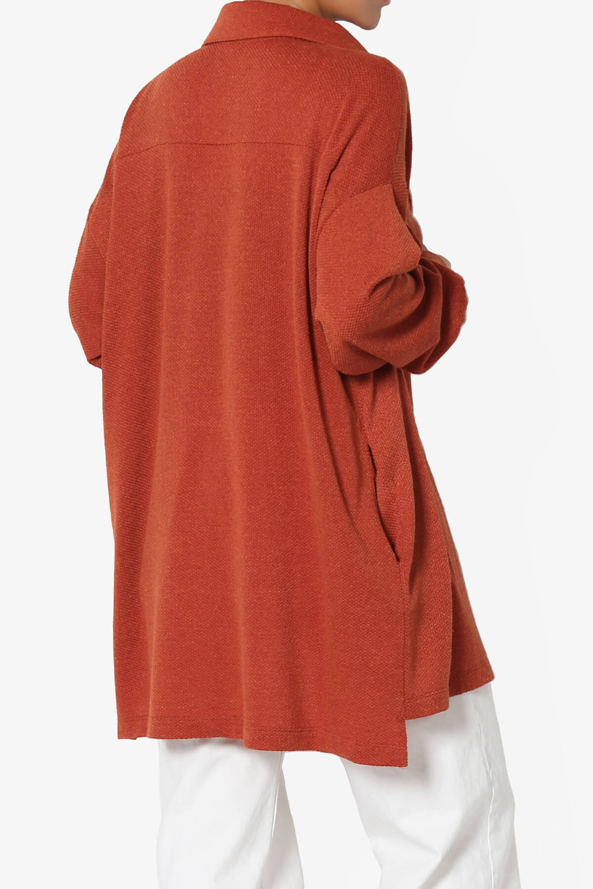 Matryx Jacquard Oversized Shirts Shacket