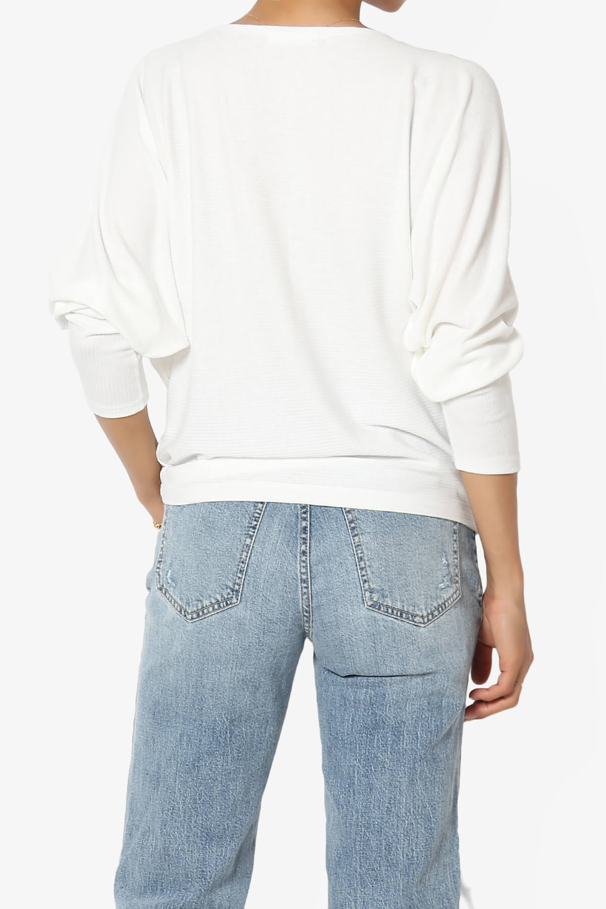 Pepper Dolman Sleeve Ribbed Top