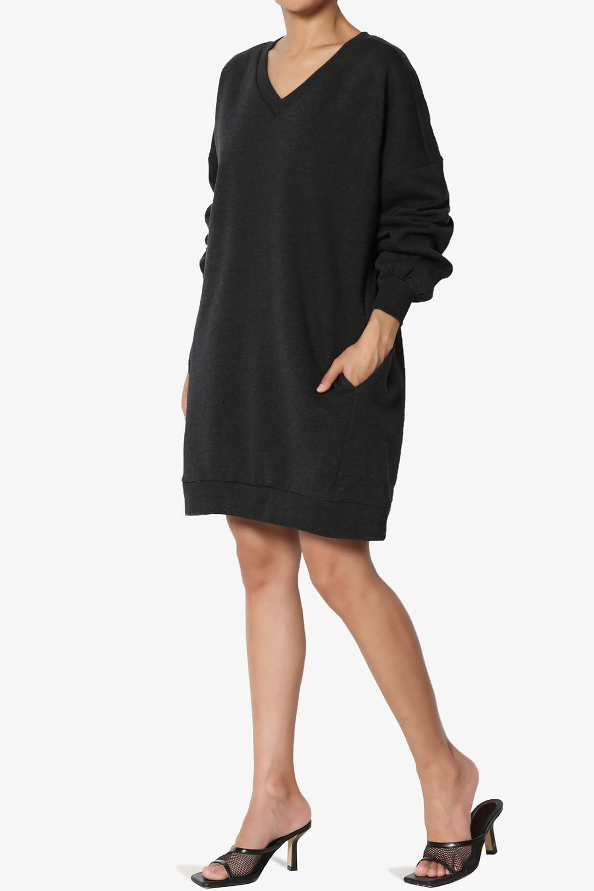 Accie V-Neck Tunic Sweatshirt