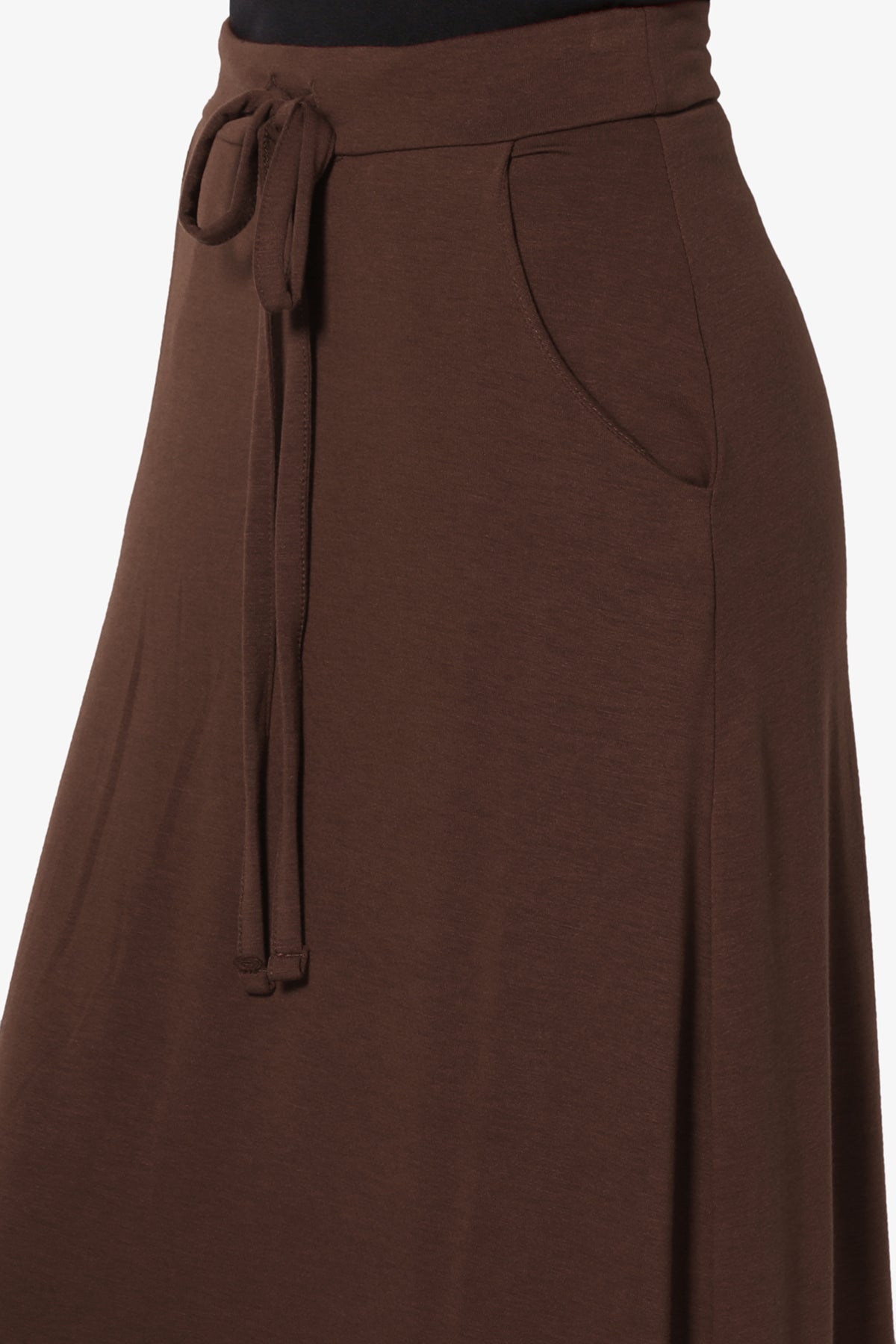 Izzie Drawstring Pocket Jersey Maxi Skirt PLUS