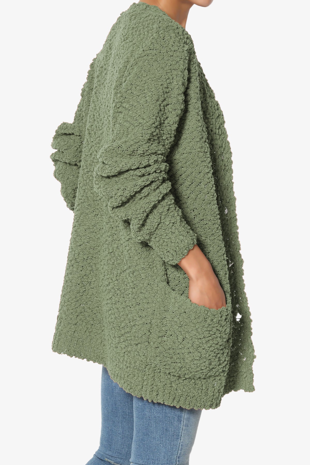 Barry Button Teddy Knit Sweater Cardigan PLUS