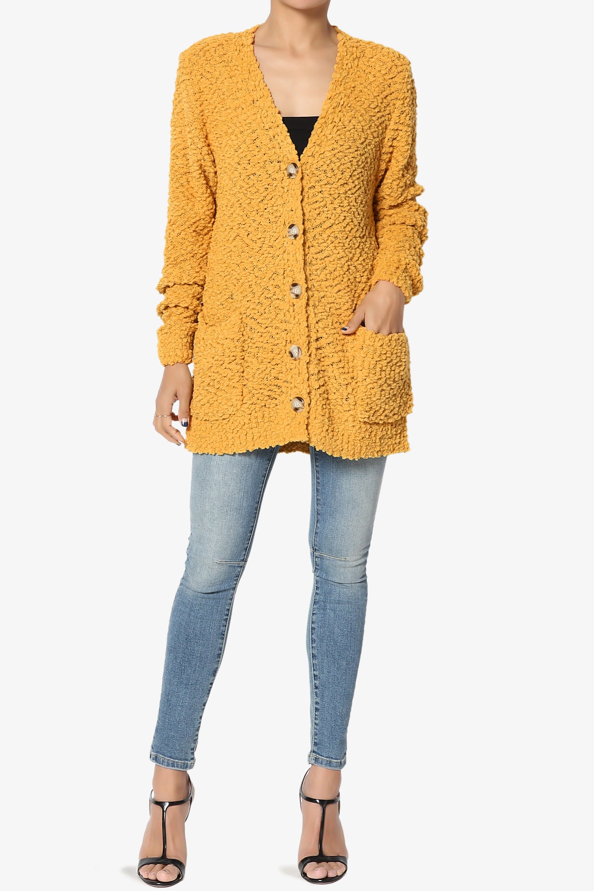 Barry Button Teddy Knit Sweater Cardigan PLUS