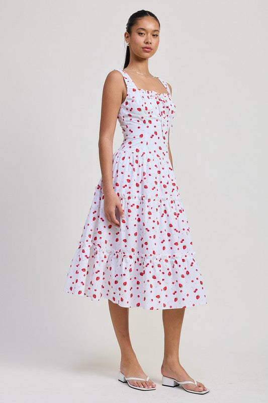 Emory Park POPLIN MIDI A LINE DRESS