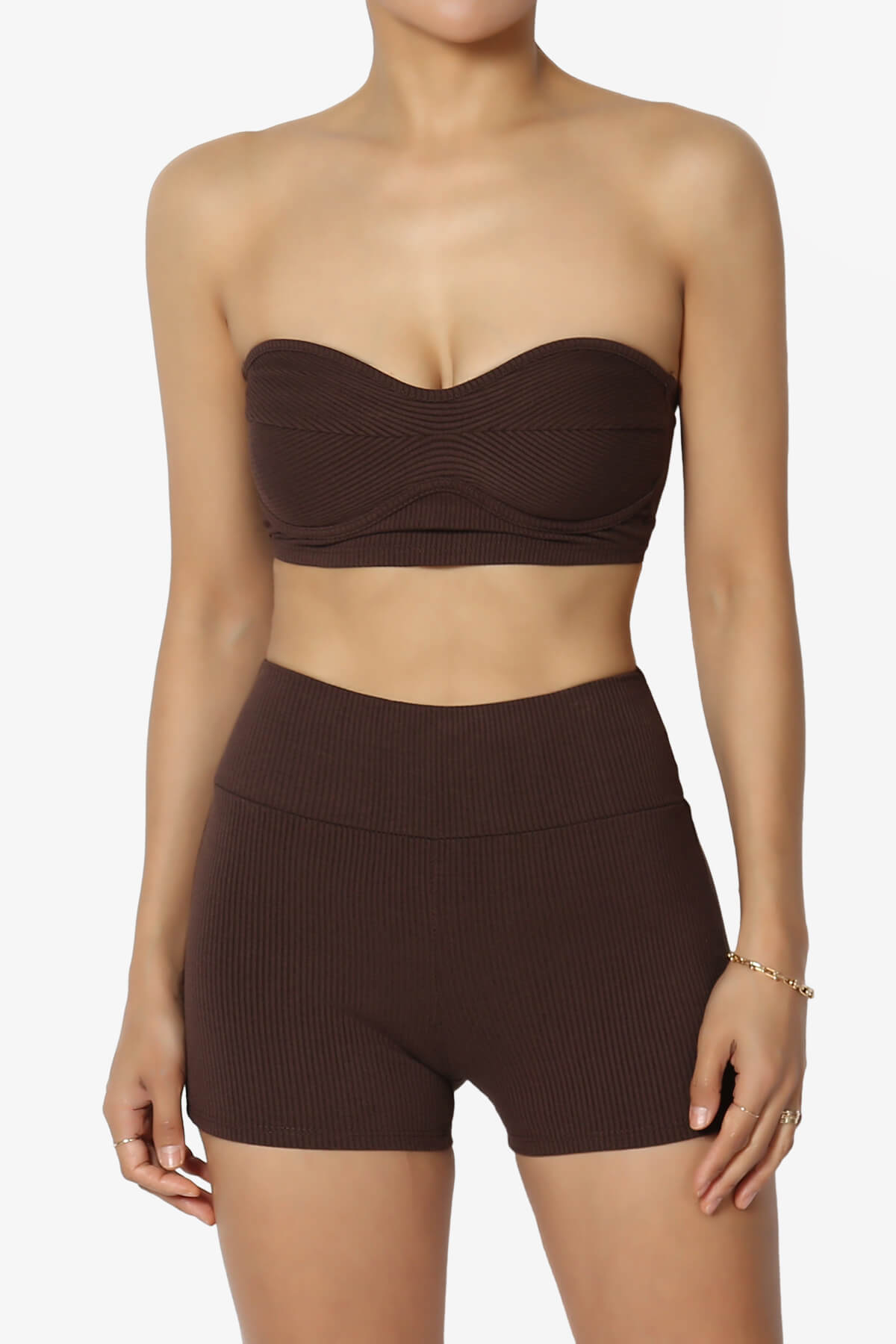 Glimmer Bandeau Top & Biker Shorts SET - The Mogan